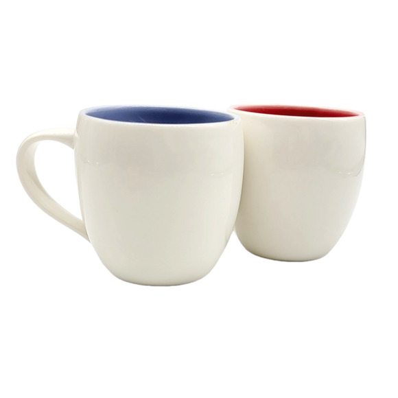 Two Starbucks 2006 Pink Tulip Purple Daisy Dimensional Floral 14oz Coffee Mugs - Picture 5 of 7